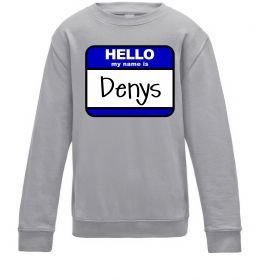 Детский Свитшот Hello my name is Denys