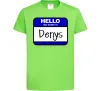 Детская футболка Hello my name is Denys Лаймовый Детская футболка Hello my name is Denys Лаймовый фото
