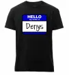 Чоловіча преміум футболка Hello my name is Denys Чорний фото
