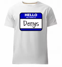 Мужская премиум футболка Denys the myth the legend Черный фото