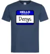 Чоловіча футболка Hello my name is Denys Темно-синій фото
