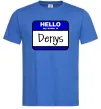 Чоловіча футболка Hello my name is Denys Яскраво-синій фото