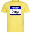 Чоловіча футболка Hello my name is Denys Лимонний фото