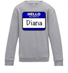 Детский Свитшот Hello my name is Diana