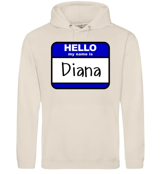 Женская толстовка (худи) Hello my name is Diana Таш фото