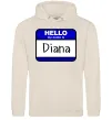 Женская толстовка (худи) Hello my name is Diana Таш фото