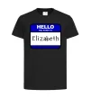 Детская футболка Hello my name is Elizabeth Черный фото