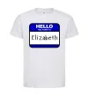 Детская футболка Hello my name is Elizabeth Белый фото