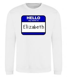 Світшот Hello my name is Elizabeth