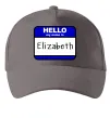 Кепка Hello my name is Elizabeth Серый фото