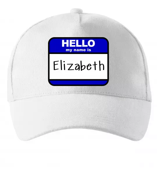 Кепка Hello my name is Elizabeth Білий фото