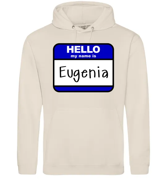 Женская толстовка (худи) Hello my name is Eugenia Таш фото