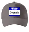 Кепка Hello my name is Eugenia Серый фото