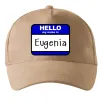 Кепка Hello my name is Eugenia Песочный фото