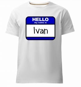 Чоловіча преміум футболка Hello my name is Ivan