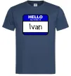 Чоловіча футболка Hello my name is Ivan Темно-синій фото