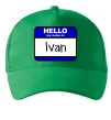 Кепка Hello my name is Ivan Зелений фото