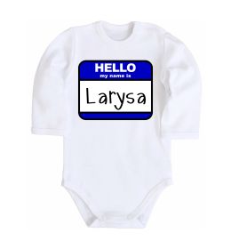 Детский боди Hello my name is Larisa