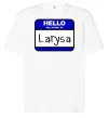 Футболка Оверсайз Hello my name is Larisa Білий Футболка Оверсайз Hello my name is Larisa Білий фото
