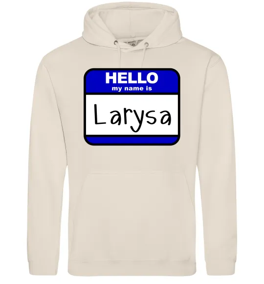 Женская толстовка (худи) Hello my name is Larisa Таш фото
