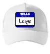 Кепка Hello my name is Lesya Білий фото