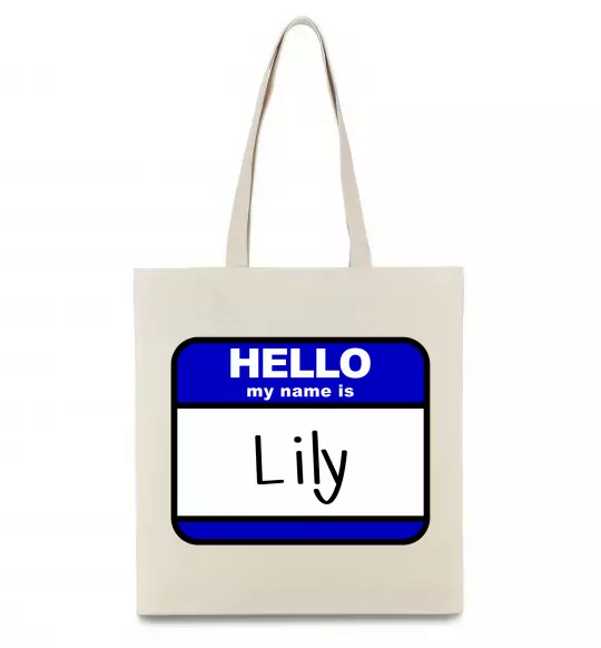 Еко-сумка Hello my name is Lily Бежевий фото