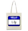 Еко-сумка Hello my name is Lily Бежевий фото