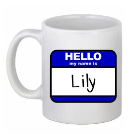 Чашка керамическая Hello my name is Lily