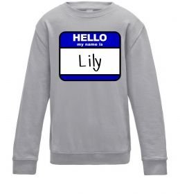 Дитячий світшот Hello my name is Lily