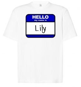 Футболка Оверсайз Hello my name is Lily