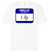 Футболка Оверсайз Hello my name is Lily Белый фото