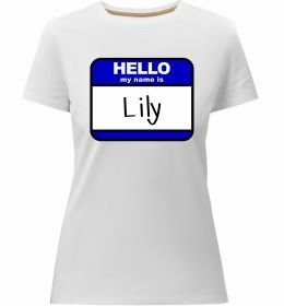 Жіноча преміум футболка Hello my name is Lily