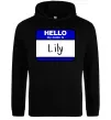 Жіноча толстовка (худі) Hello my name is Lily Чорний фото