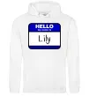 Жіноча толстовка (худі) Hello my name is Lily Білий фото