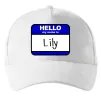 Кепка Hello my name is Lily Білий фото