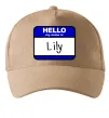 Кепка Hello my name is Lily Песочный фото