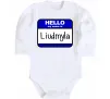 Детский боди My name is Lyudmila Белый фото