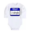 Дитячий бодік My name is Lyudmila Білий Дитячий бодік My name is Lyudmila Білий фото