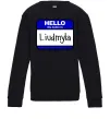 Детский Свитшот My name is Lyudmila Черный фото