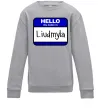 Детский Свитшот My name is Lyudmila Серый меланж фото