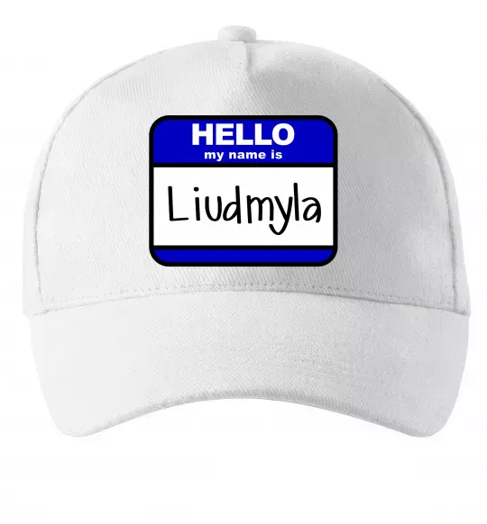 Кепка My name is Lyudmila Белый фото