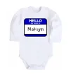 Детский боди My name is Maksym Белый фото
