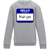 Детский Свитшот My name is Maksym Серый меланж фото