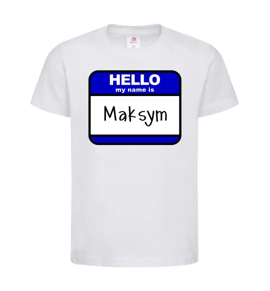 Дитяча футболка My name is Maksym Білий фото