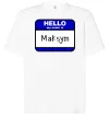 Футболка Оверсайз My name is Maksym Білий фото