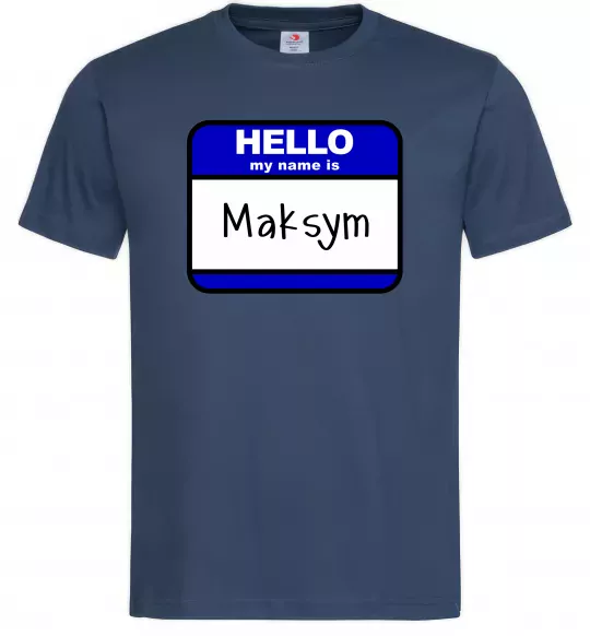 Чоловіча футболка My name is Maksym Темно-синій фото