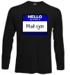 Лонгслів My name is Maksym Чорний Лонгслів My name is Maksym Чорний фото