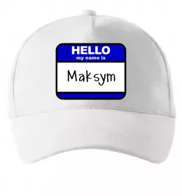 Кепка My name is Maksym Белый фото