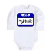 Дитячий бодік Hello my name is Mykhailo Білий Дитячий бодік Hello my name is Mykhailo Білий фото