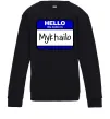 Дитячий світшот Hello my name is Mykhailo Чорний Дитячий світшот Hello my name is Mykhailo Чорний фото